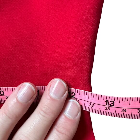 Christian Siriano Off Shoulder Peplum Top Red - Picture 8 of 9